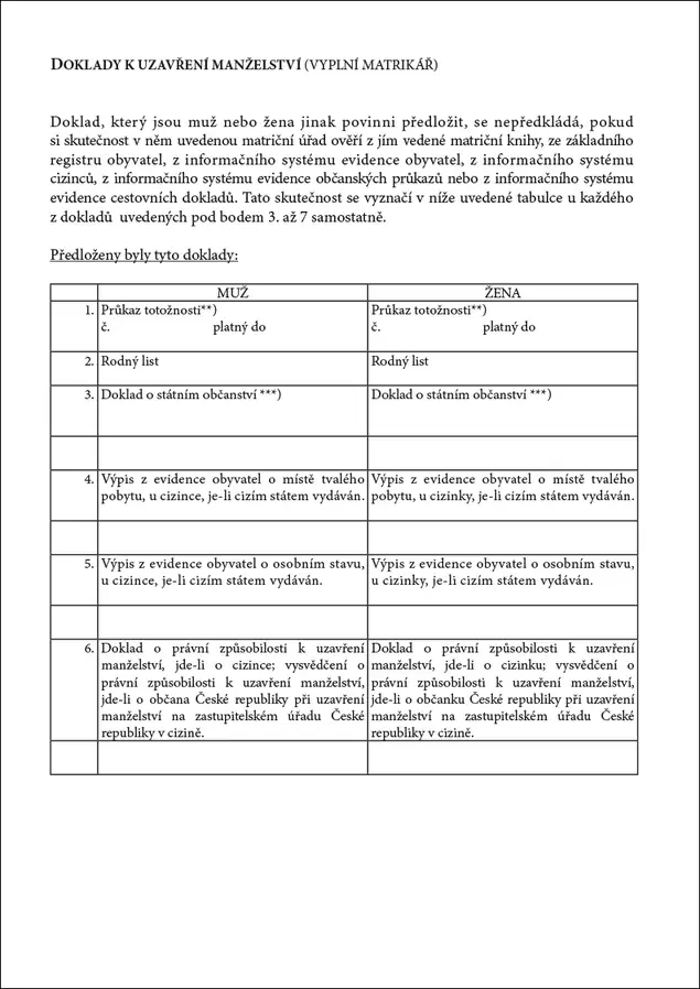 Dotazník k uzavření manželství - Obrázek 4