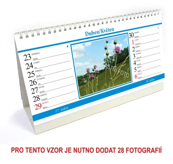 Kalendář stolní 14denní typ 4