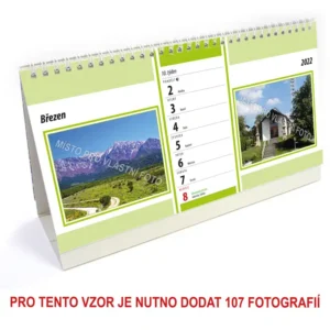 Kalendář stolní týdenní dlouhý typ 1