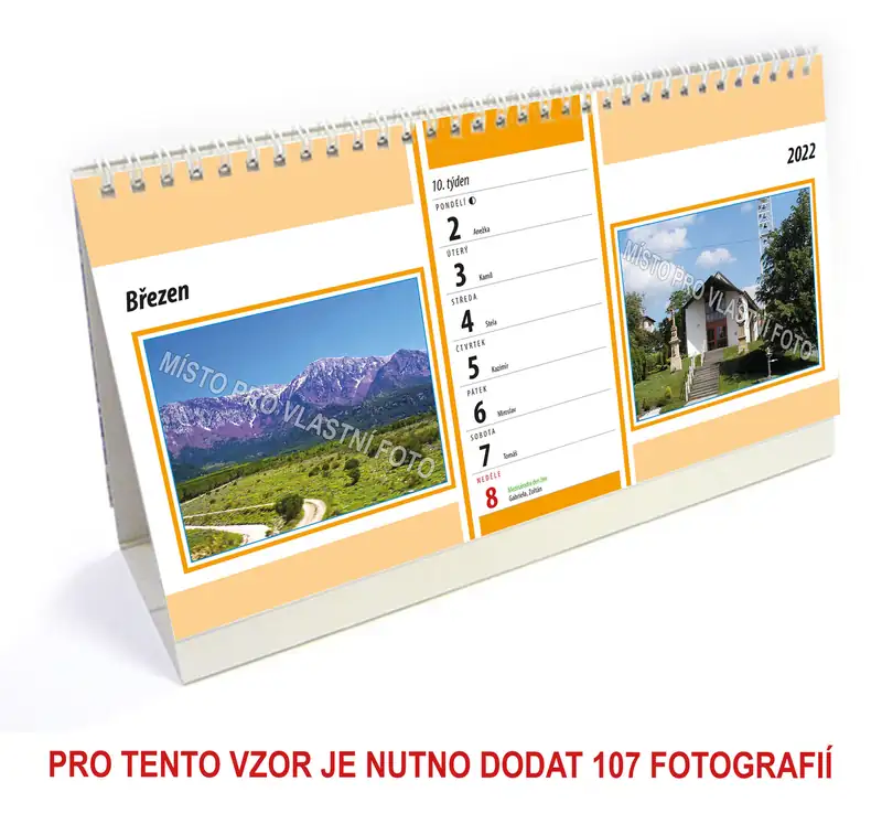 Kalendář stolní týdenní dlouhý typ 1 - Obrázek 8