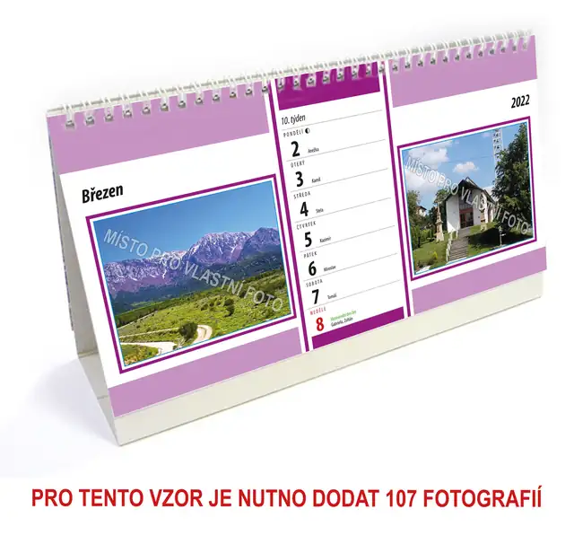 Kalendář stolní týdenní dlouhý typ 1 - Obrázek 7