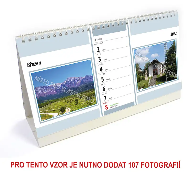Kalendář stolní týdenní dlouhý typ 1 - Obrázek 5