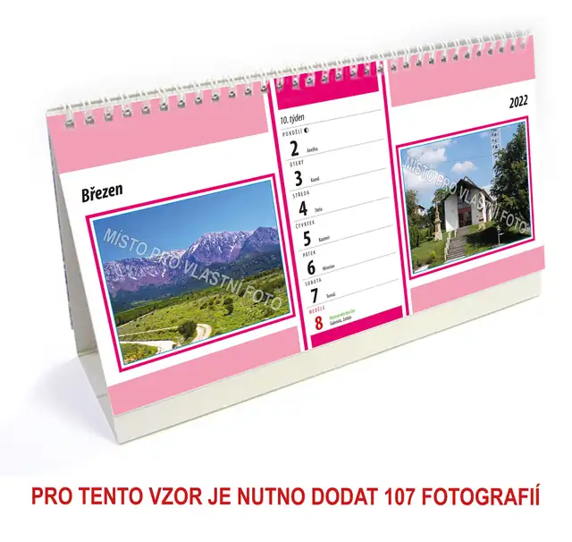 Kalendář stolní týdenní dlouhý typ 1 - Obrázek 4