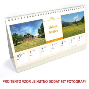 Kalendář stolní týdenní dlouhý typ 2