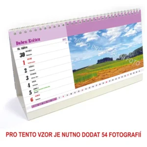 Kalendář stolní týdenní dlouhý typ 3