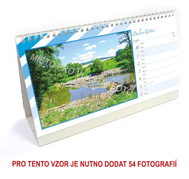 Kalendář stolní týdenní dlouhý typ 4 - Obrázek 2