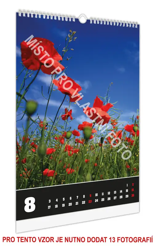 Kalendář nástěnný A4/A3 na výšku typ 1