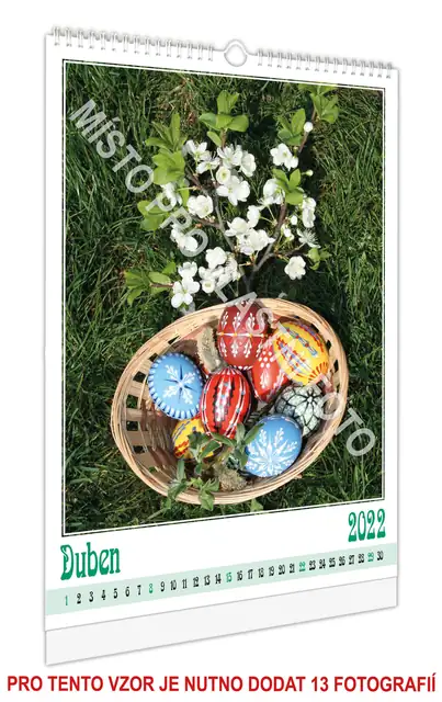 Kalendář nástěnný A4/A3 na výšku typ 2