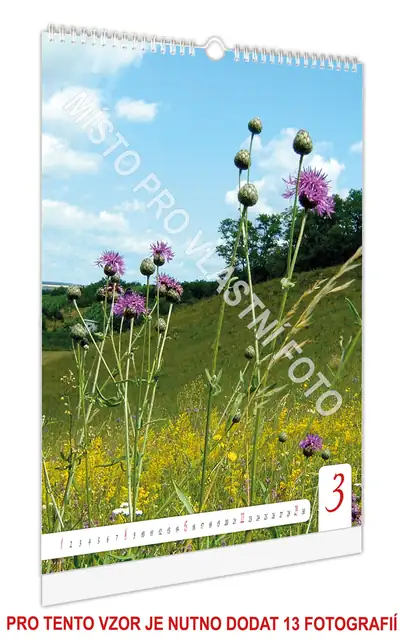 Kalendář nástěnný A4/A3 na výšku typ 5