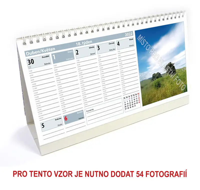 Kalendář stolní plánovací typ 1 - Obrázek 4