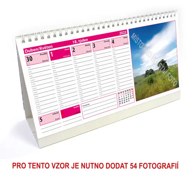 Kalendář stolní plánovací typ 1 - Obrázek 3