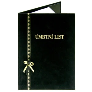 Luxusní semišové desky na úmrtní list