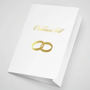 Obal na oddací list se zlatotiskem A5 - 2