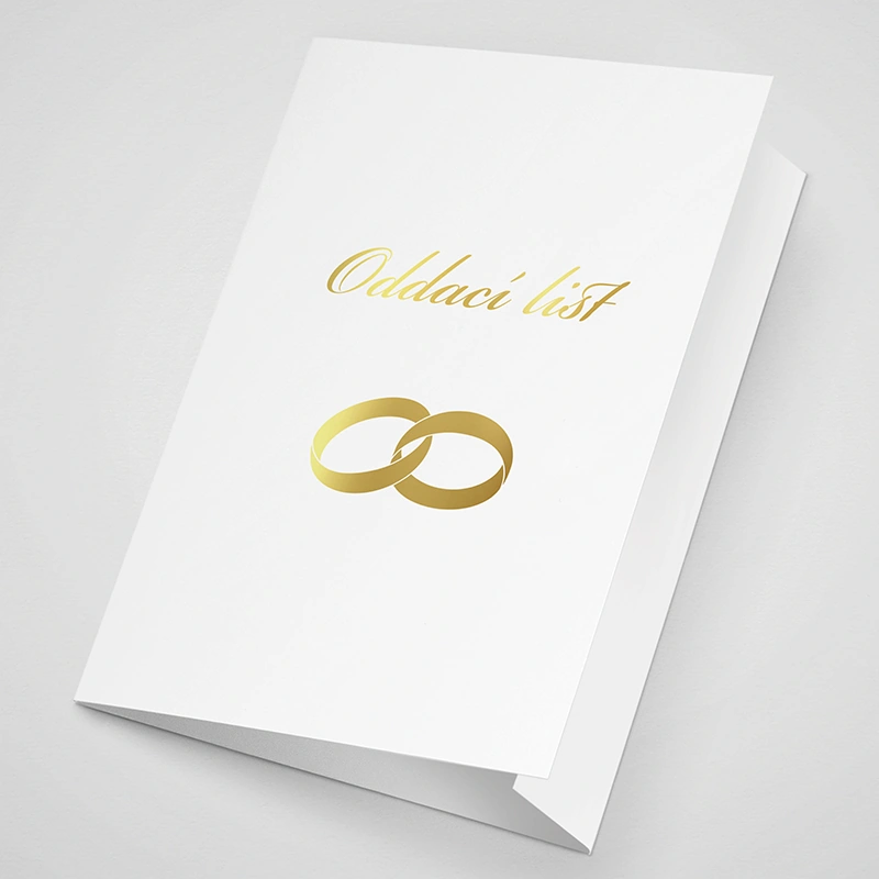 Obal na oddací list se zlatotiskem A5 - 2