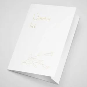 Obal na úmrtní list se zlatotiskem A5 - 1