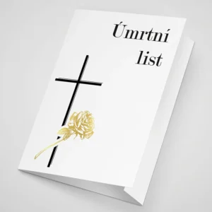 Obal na úmrtní list se zlatotiskem A5 - 2