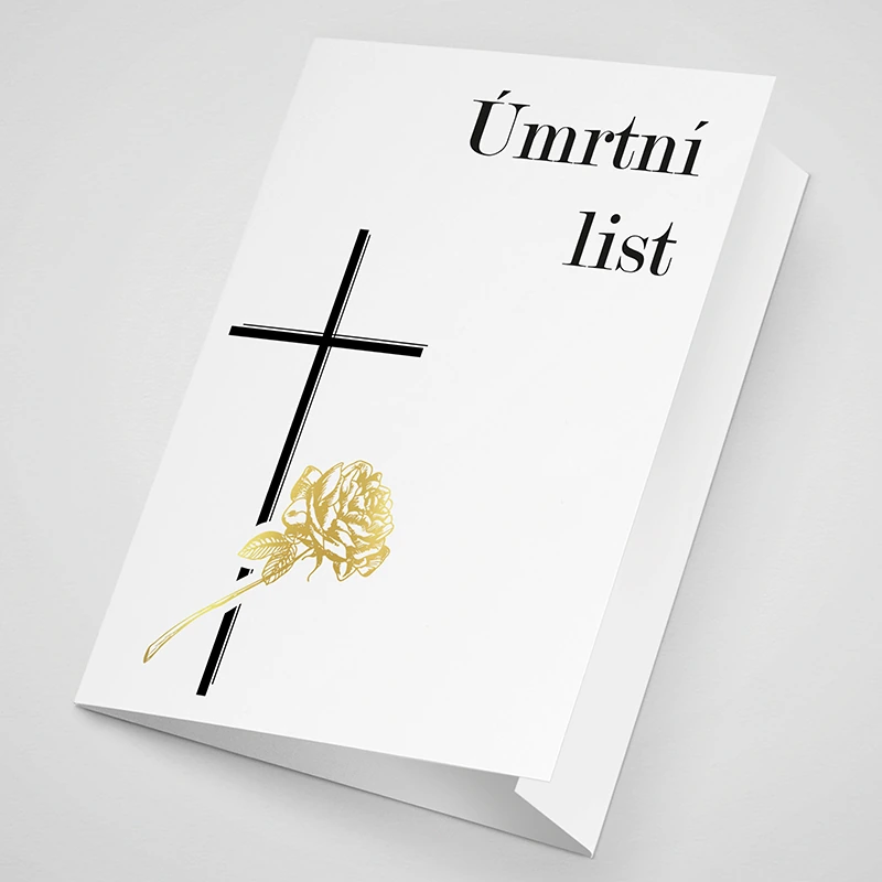 Obal na úmrtní list se zlatotiskem A5 - 2