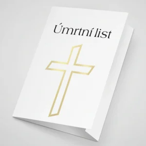 Obal na úmrtní list se zlatotiskem A5 - 3