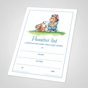 Pamětní list k vítání občánků 7