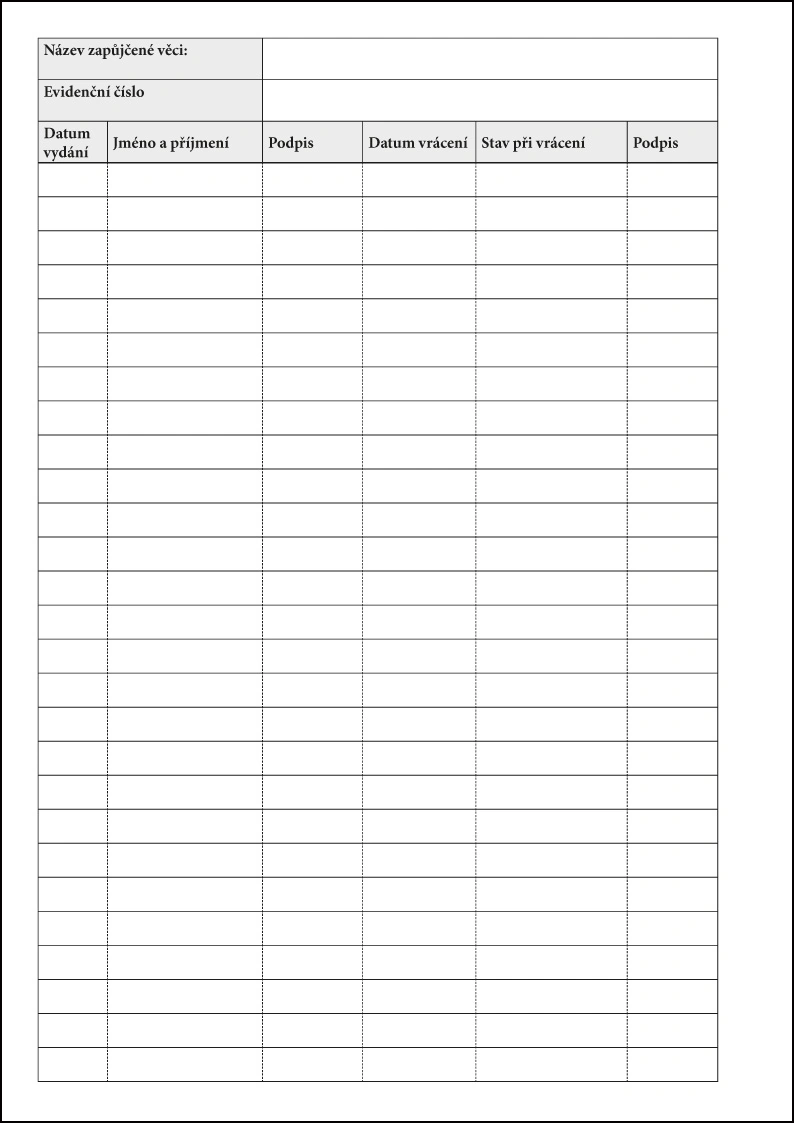 Kniha výpůjček - Obrázek 3